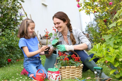 Professional landscaping design in Pinner with layered outdoor features