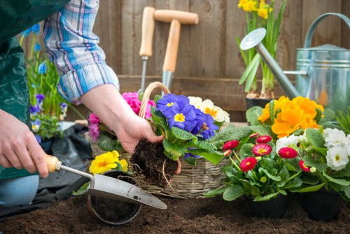 Customer raising a service concern about garden work