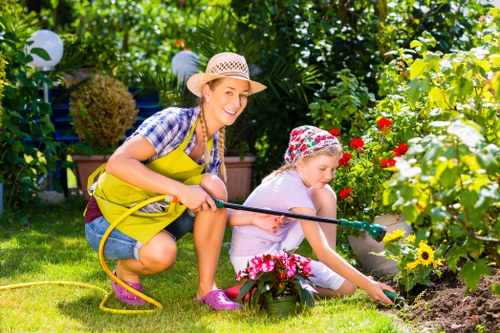 Local team preparing a garden makeover in Pinner with clearance and landscaping work